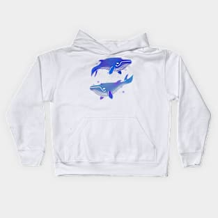 Abstract whales Kids Hoodie